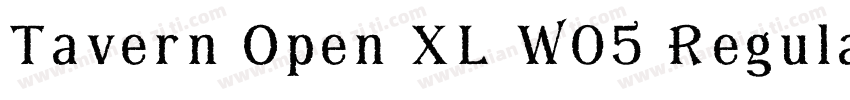 Tavern Open XL W05 Regular字体转换